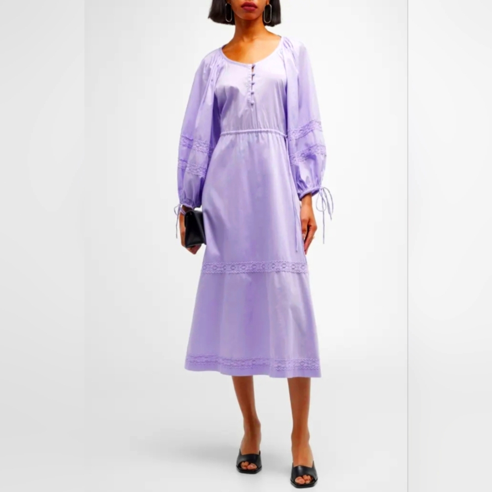 NWT - HARSHMAN - Belle Long Sleeve Empire Waist Cotton Dress, Size 3X